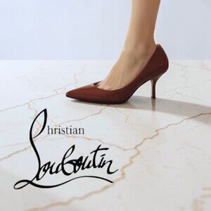 Christian Louboutin Parisian Lolita Red Iriza Lizard Heels sz 9 ~$850